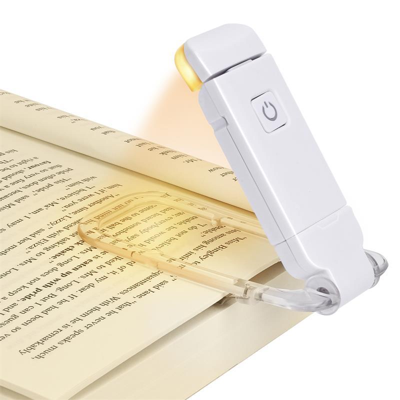 USB Rechargeable Book Light: Adjustable Brightness, Eye Protection, Clip-On Bookmark Reading Lamp