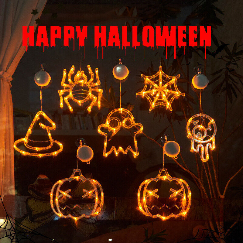 Halloween Window Hanging LED Lights - Spooky Halloween Decor - Minihomy