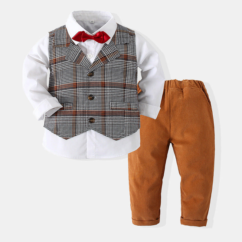 Spring Boy Gentleman Dress Suit