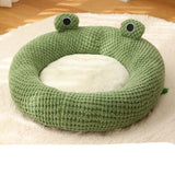 Pet Cat Dog Nest Little Frog Series Warm Plush Mat Autumn Winter Pet House