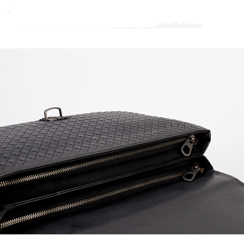Men's Briefcase Casual Flap Weave Business