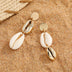 Bohemian Ins Style Seaside Holiday Golden Shell Stud Earrings - Minihomy