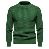 Men's Casual Loose Solid Color Round Neck Sweater