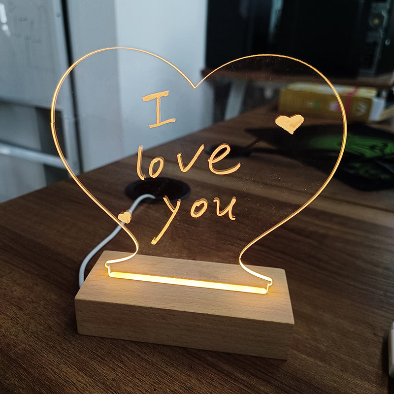 Creative LED Message Board Night Light - USB Powered with Pen - Minihomy