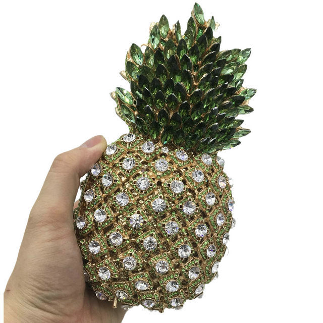 Pineapple Rhinestone Banquet Clutch