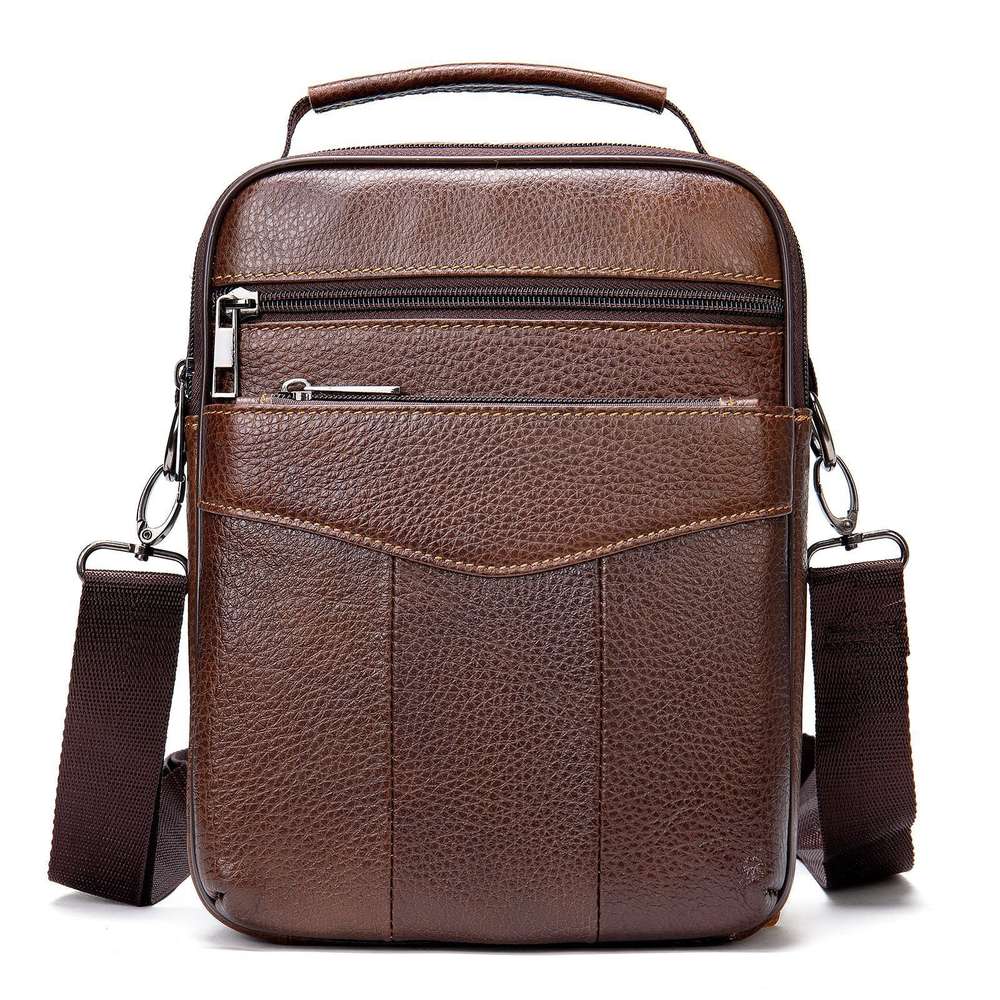 Business Men's Leather Single-shoulder Bag - Minihomy