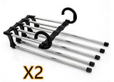 5-in-1 Multifunctional Wardrobe Hangers - Stainless Steel Clothes Hangers for Pants, Shirts, & More