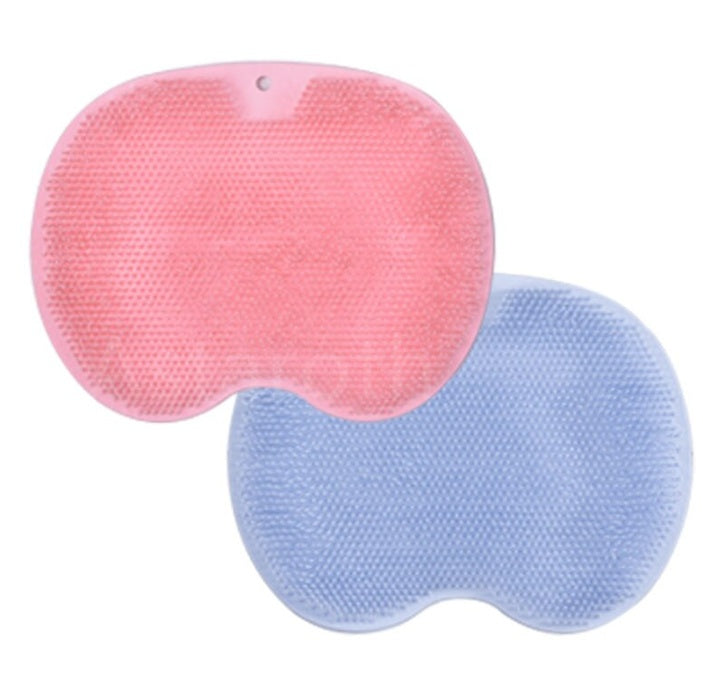 Silicone Back Massage Brush with Suction Cups - Body Scrubber, Foot Rub, Bath Mat, Bathroom Tool