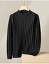 Men's Plus Size Knitted Sweater Loose Round Neck Bottoming Shirt - Minihomy