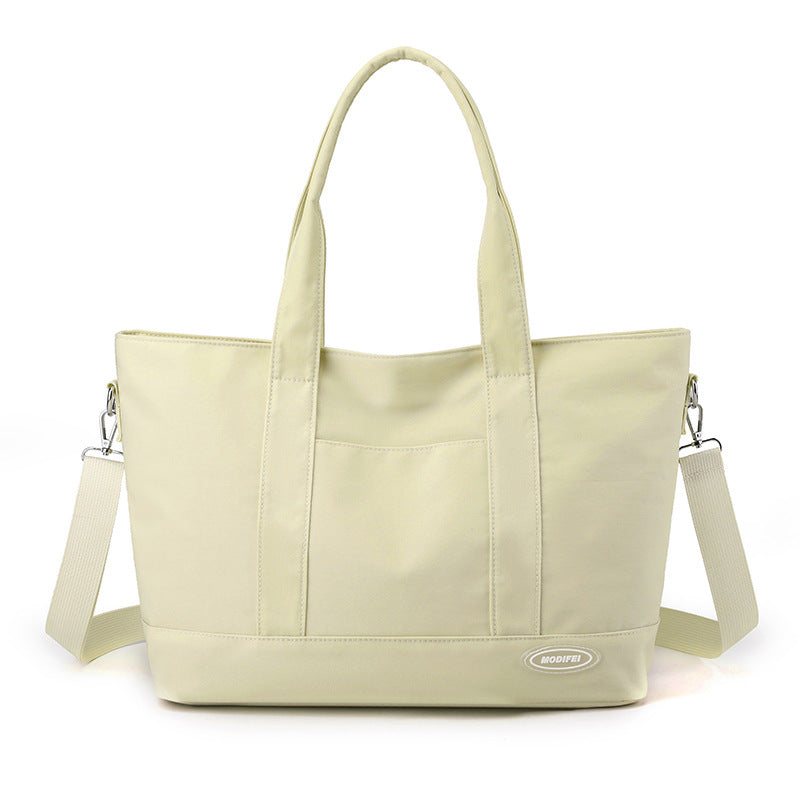 Large Capacity Tote Bag - New Shoulder Bag with Casual Korean Style and Solid Color Design - Minihomy