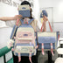 Girls Large Capacity Backpack with Color Contrast Design - Minihomy