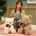 Lovely Hug Roses Teddy Bear Plush Pillow - Soft Stuffed Animal Dolls - Minihomy