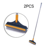 Floor Gap Cleaning Bristles Brush V-broom with Rubber Wiper - Minihomy