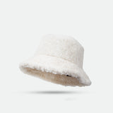 Lambswool Fisherman Hat Winter Warm Solid Color Hats Women