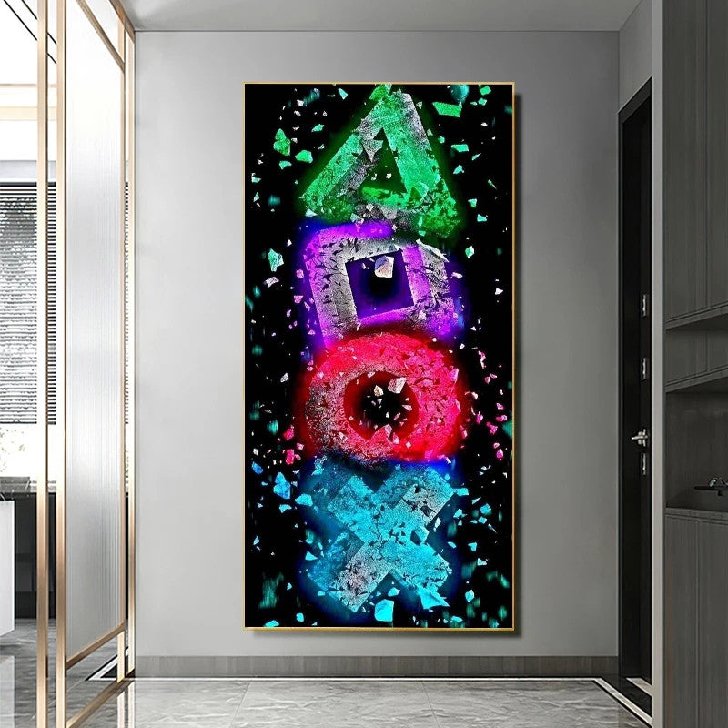 Gamer Room Canvas Painting Arena Game Poster - Minihomy