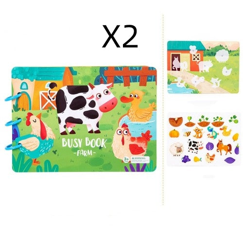 Children's Busy Book Educational Toys Repeated Paste - Minihomy