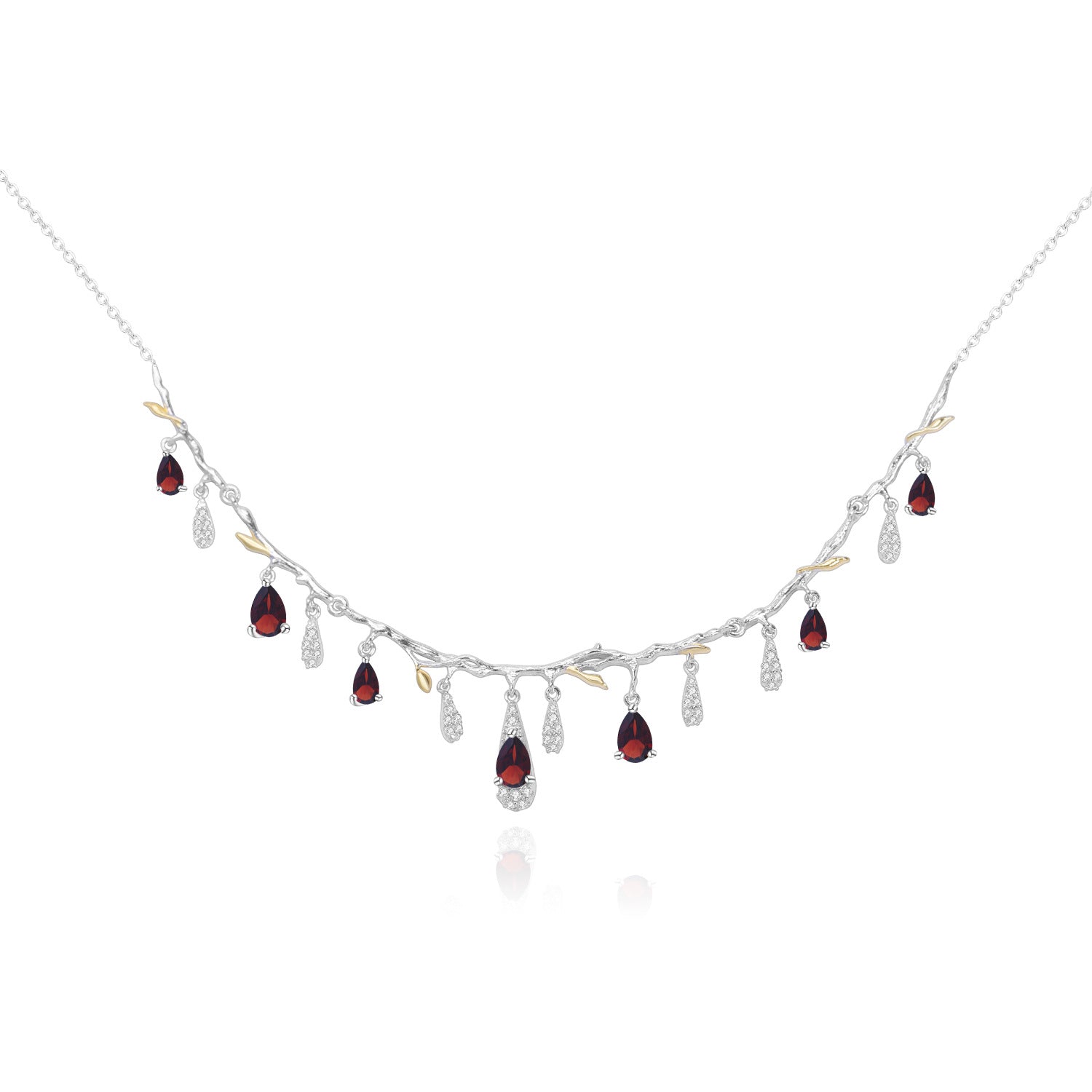 S925 Silver Natural Topaz Necklace: Sparkle with Elegance