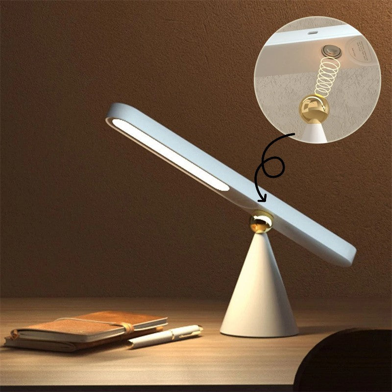 Wireless Wall Lamp with Magnetic Suction: Geometric Desk Lamp for Reading & Night Light