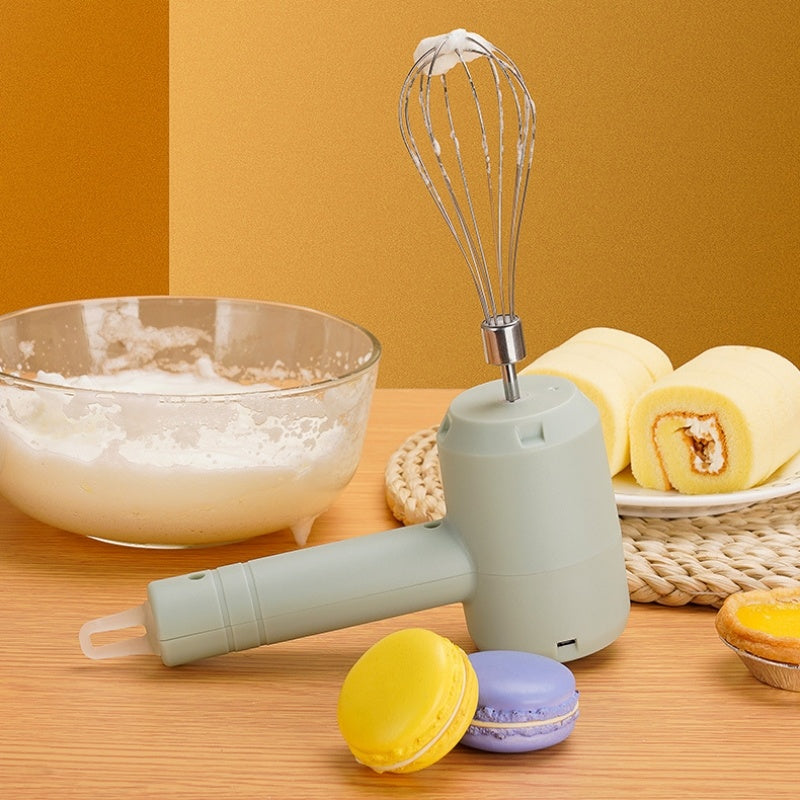 Electric Whisk Wireless Handheld Rechargeable Cream Mixer Kitchen Gadgets - Minihomy