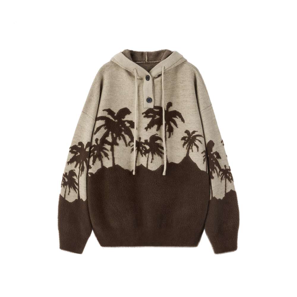 Coconut Hooded Sweater Loose Design - Minihomy