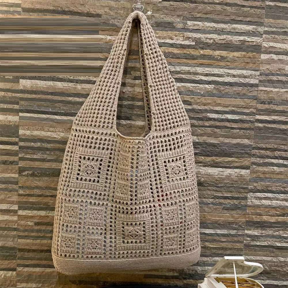 All-Matching Solid Color Knitted Shoulder Bag - Minihomy