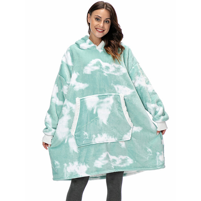 Wearable Blanket With Sleeves Winter Pullover