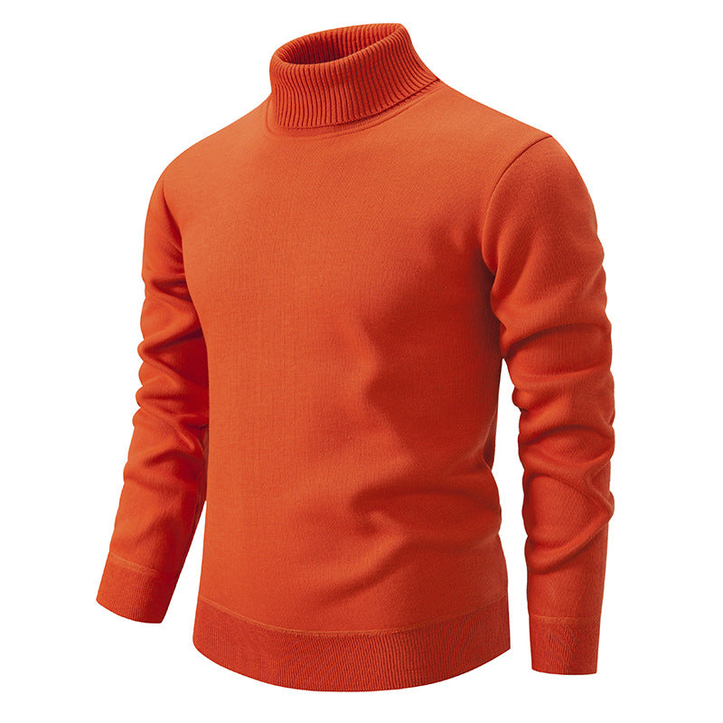 Autumn and Winter Velvet Thickening Sweater - Men's Turtleneck