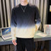 Men's Casual Retro Crew Neck Rhombus Tie-dyed Sweater - Minihomy