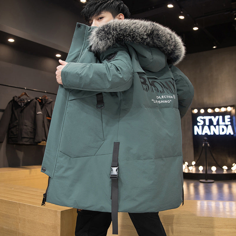 Down Jacket Long Thickened Warm Coat For Men