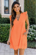 Lace Dresses With Pocket Summer Sleeveless Jacquard Cutout V-Neck Beach Dress - Minihomy