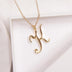 Gold 26 Old English Initial Letter Necklaces For Women - Minihomy