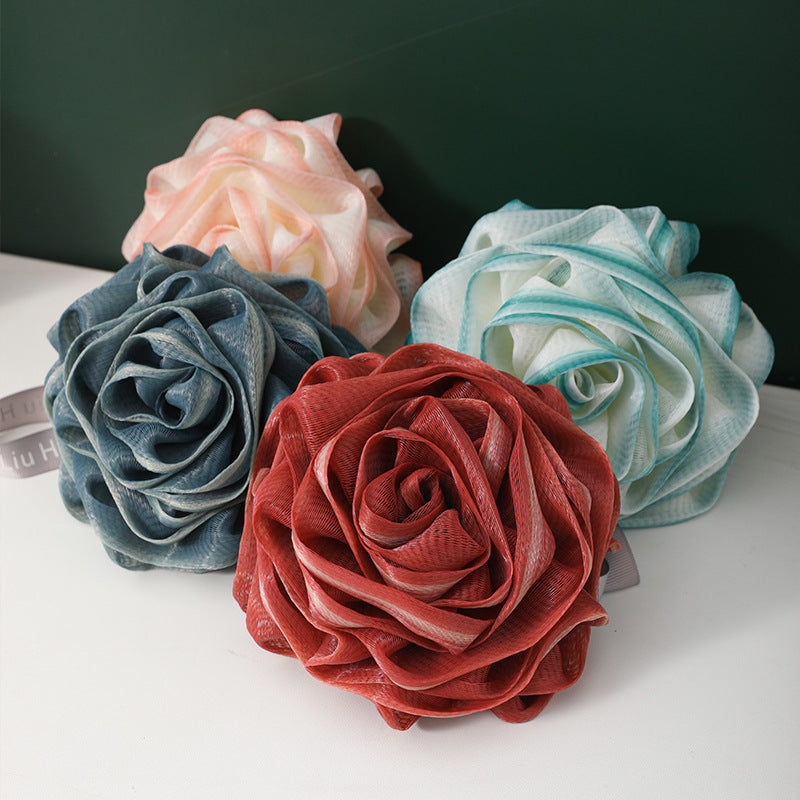 Rose Bath Ball Scrub Towel