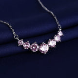 Moissanite Straight Necklace Female Pendant Clavicle Chain Jewelry