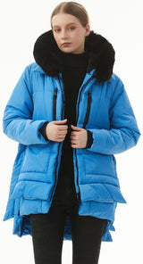 Women's Casual Hooded Middle Long Cotton-padded Coat