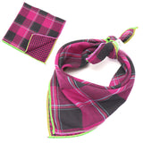 Pup Up the Style: Plaid Double Sided Cotton Pet Scarf!