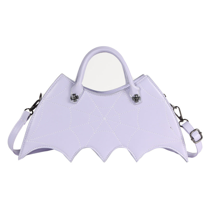 Halloween Spider Web Shape Shoulder Bags Personality Batgirl Messenger Crossbody Bag