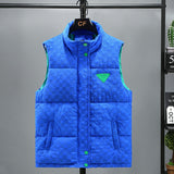 Embroidered Cotton Vest - Men's Winter New Stand-up Collar Cotton Vest