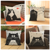 Cat Pillow Cartoon Images Linen Cotton Blend Cushion Cover Pillowcases - Minihomy