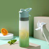 700ml Spray Water Bottle - Large Capacity Sports Bottle with Handle Strap - Minihomy