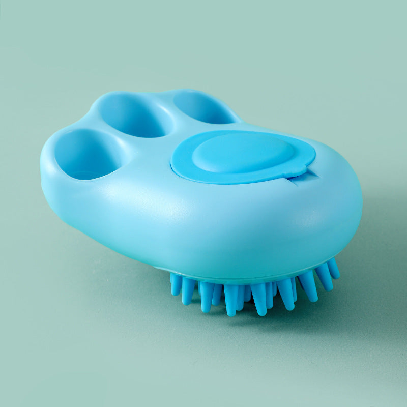 Durable Cat Paw Bath Brush Fine Foaming Labor-saving Cartoon Shape Pet Dog Cat Pet Hair Grooming Brush Reusable Dog Hair Comb Pet Products - Minihomy