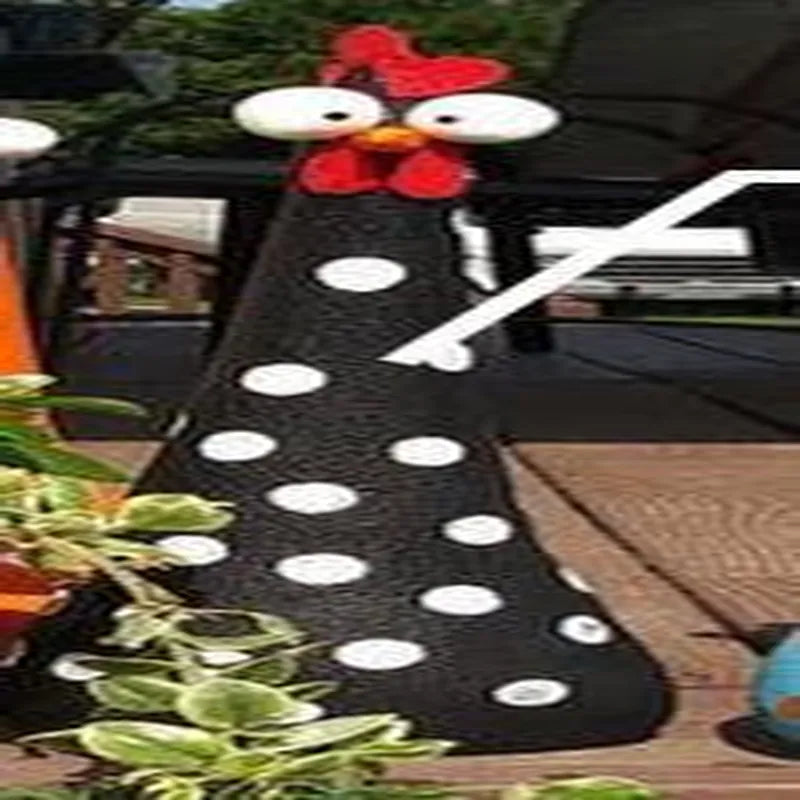 Yard Art Decor Chicken Garden Ornaments - Colorful Hen and Rooster Statues