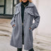 Mid-length Lapel Belted Single-breasted Plush Trench Coat - Minihomy