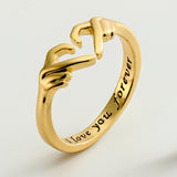 Romantic Heart Hand Hug Ring For Women