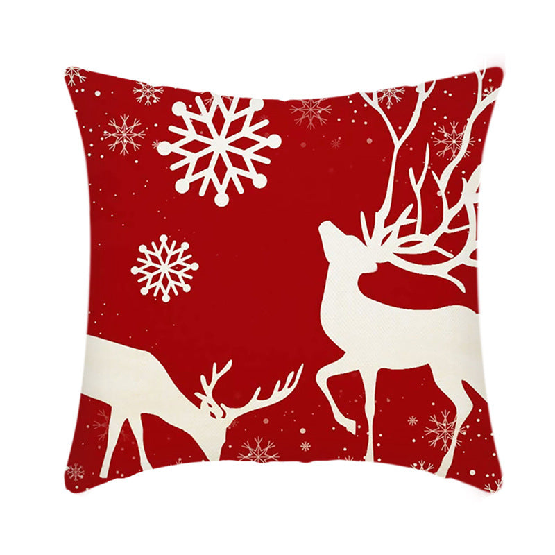 Merry Christmas Cushion Cover Sofa Pillow Cover Home Decor Pillowcase Christmas Decoration - Minihomy