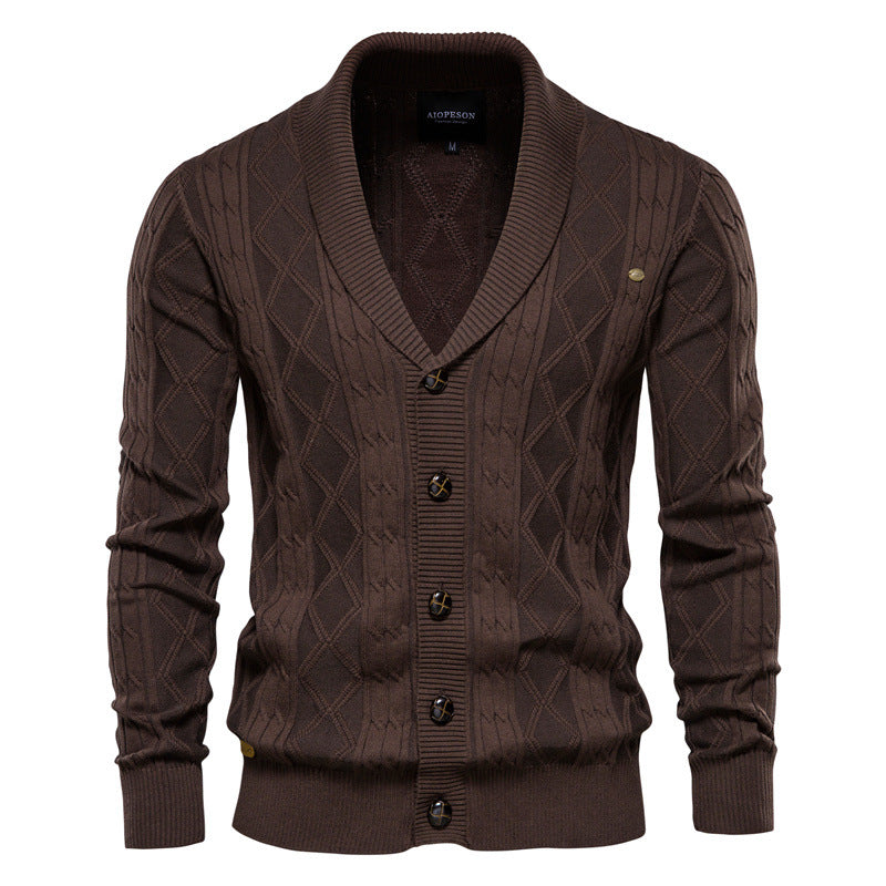 Men's Cardigan Padded Sweater - Minihomy