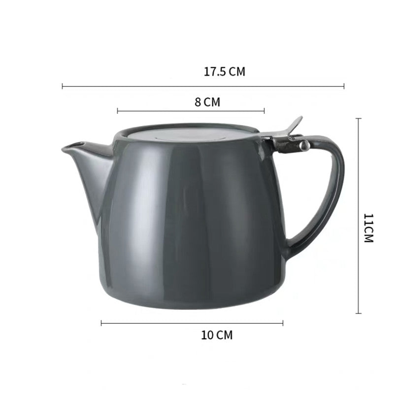 Large-capacity High-temperature-resistant Ceramic Teapot With Lid