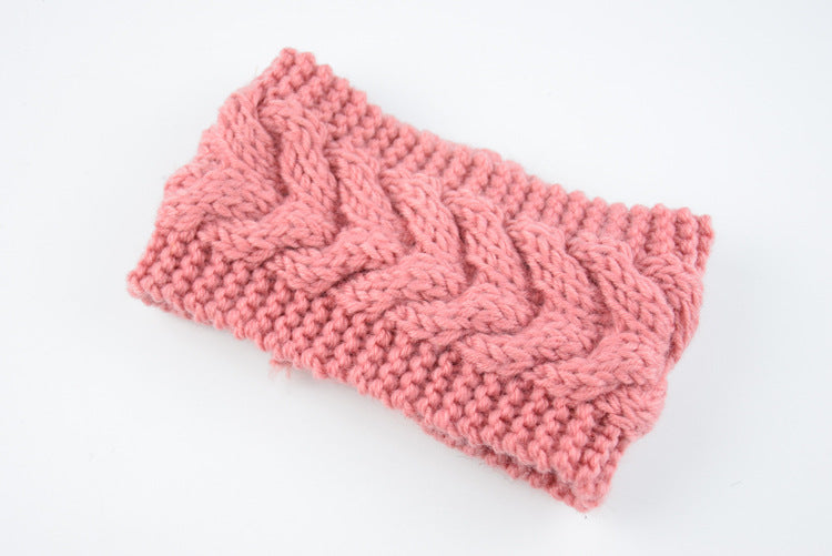 Twist Knitted Wool Headband With Ear Protection Headgear