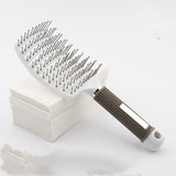 Large Curved Comb Hairbrush Boar Bristles Massage Comb Curly Hair Multifunctional Hair Brush