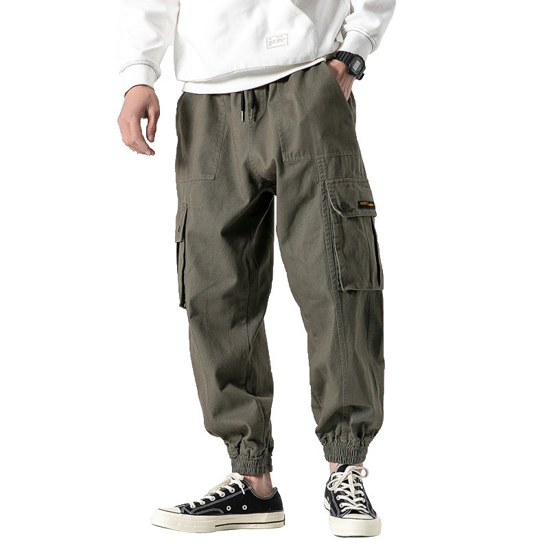 Cargo Pants Men's Velvet Trendy Straight Casual Trousers