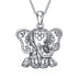 Sterling Silver Elephant Pendant Necklaces Lucky African Animal for Women Men Boy Girl